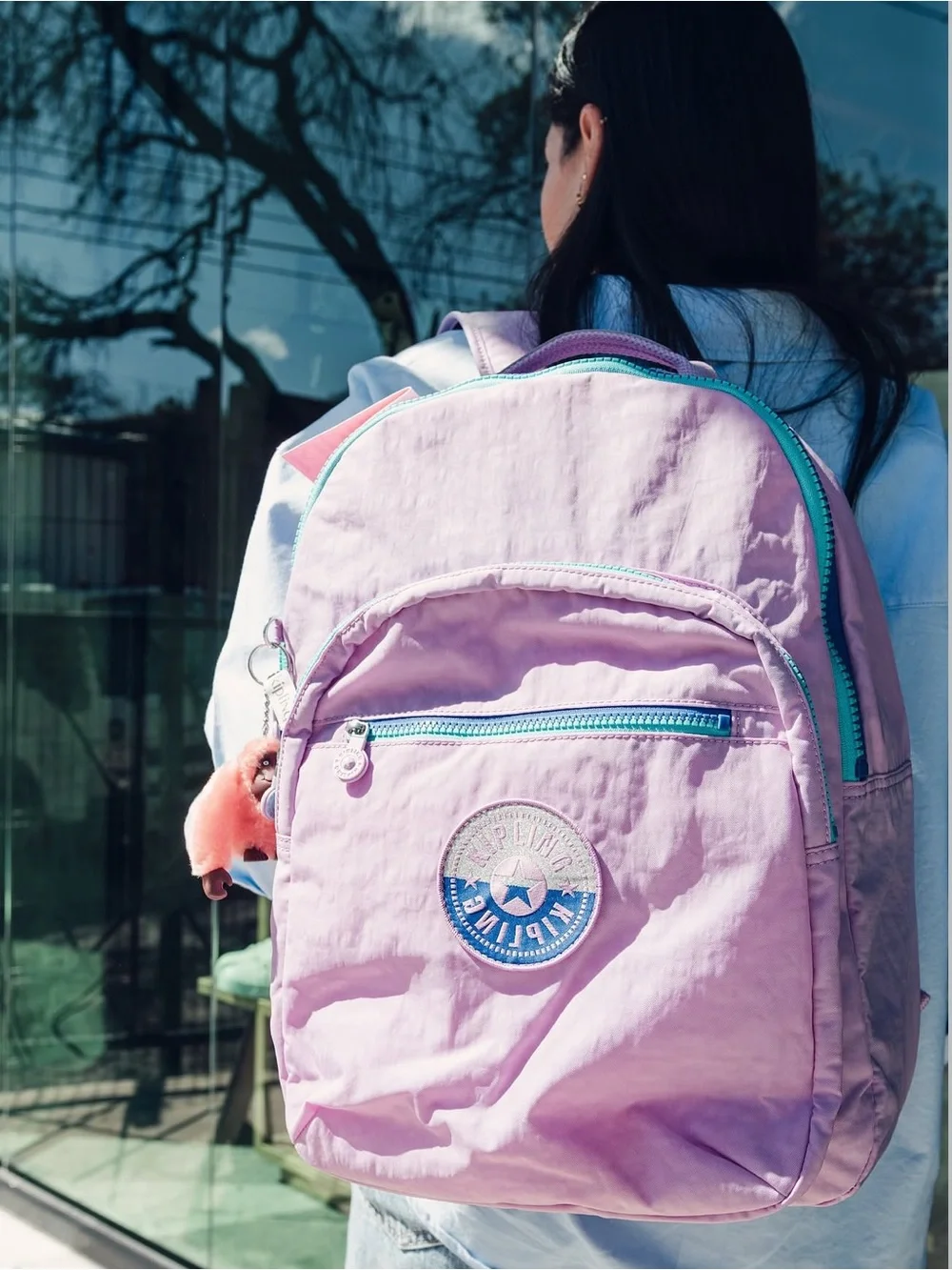 Kipling Backpack Festive Purple Large Laptop Bookbag Travel School - Seoul NWT